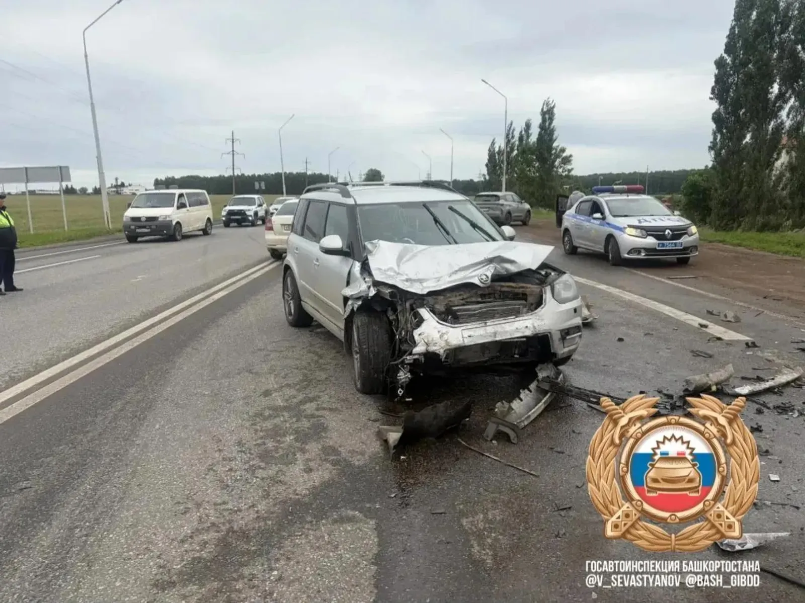 В Уфимском районе в массовом ДТП с тремя авто погиб 20-летний пассажир