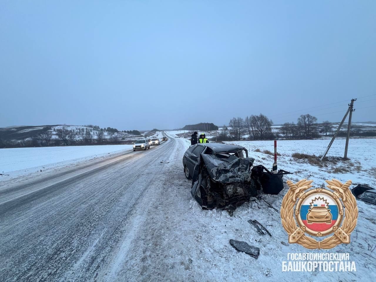 В Башкирии в результате лобового столкновения погибла пассажирка авто