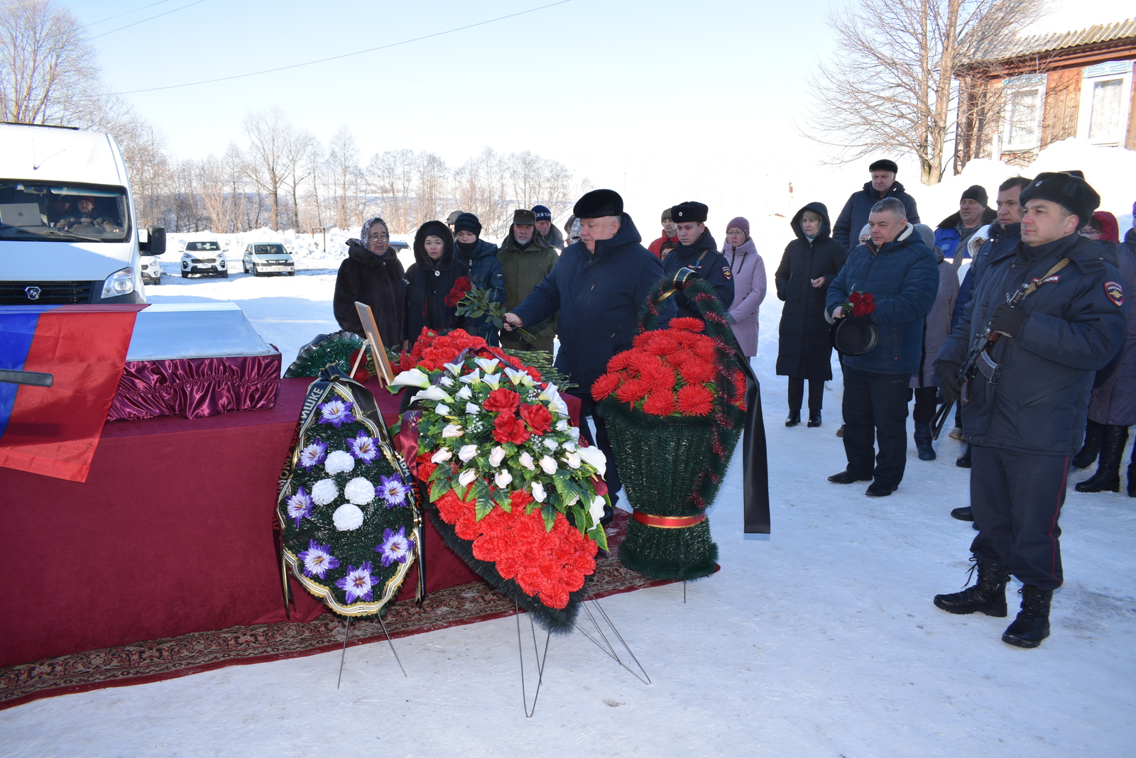 Сегодня в Красноусольском простились с погибшим на СВО бойцом Тимофеем Виноградовым